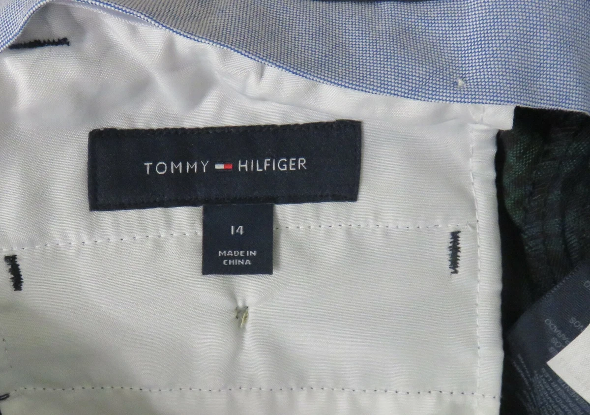 Tommy Hilfiger Womens Juniors Green Blue Plaid Pants size 6 7