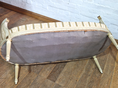 Antique style French carved bow back 2 seater salon sofa settee - Picture 19 of 19