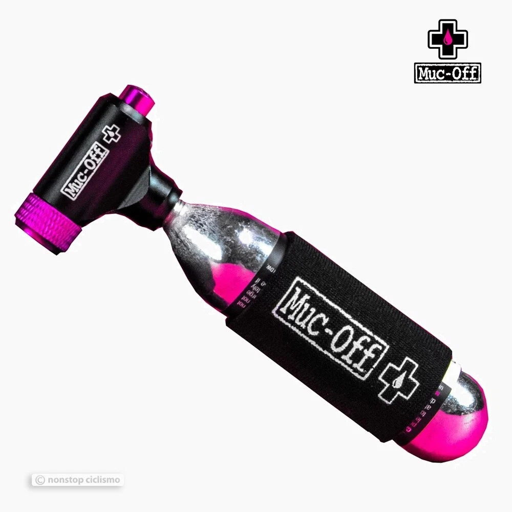 Muc-Off CO2 Inflator Kit, Bombolette CO2 per Bici Strada - Kit Foratura Bici  da Strada con Valvole Presta o Schrader - Include 2 Bombolette CO2,  Beccuccio e Manicotto : : Sport e