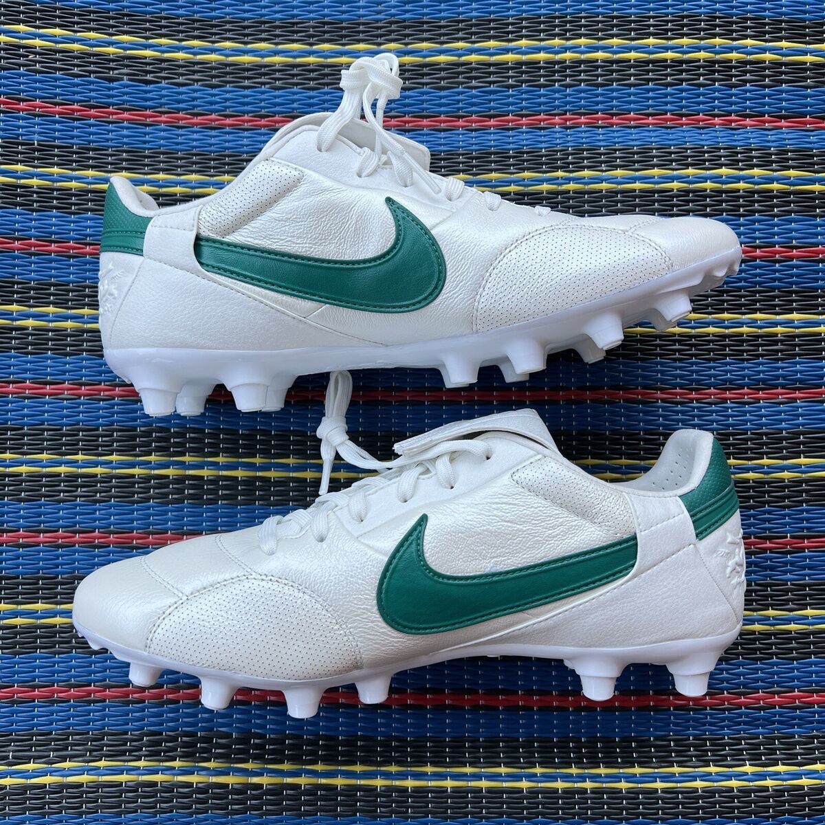 Nike Premier 3 FG Low White Mystic Green Soccer Cleat HM0265 Nike Premier 3 FG Low White Mystic Green Soccer Cleat HM0265