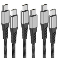 USB C to USB C Cable 3ft 3 Pack 60W Fast Charging Cord Type C to Type C 3 Feet