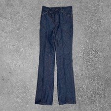 True Vntg 70s Rustler Dark Blue Talon Zipper Jeans 32 × 34 Made in USA Raw Denim