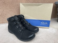 New- Clarks Carleigh Jade Black Nubuck Shoes