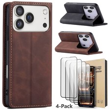 For iPhone 17 Pro Pro Max Air 17e Magnetic Case Kickstand Cover / Tempered Glass