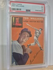 1954 Topps Ted Williams #1 PSA 1.5 FR Boston Red Sox HOF Beautiful Eye Appeal
