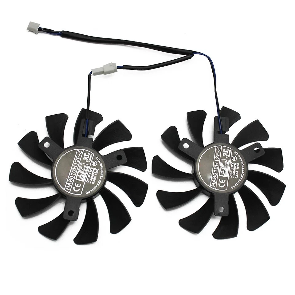 HA8010H12F-Z 75MM 2Pin GTX1050Ti GPU Cooler DUAL Fan for   GTX8447 - Image 4 of 4