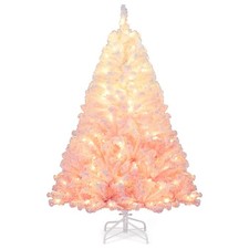5FT Artificial Christmas Tree w/456 Branch Tips 180 White LED Lights, 8 Modes