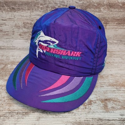 Arctic Cat Tigershark Personal Watercraft Snapback Nylon Trucker Hat VTG USA 