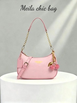 Women's Crescent Hobo Shoulder Bag Letter Detail Summer Underarm Purse