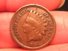 1864 BR, INDIAN HEAD CENT/PENNY,  FREE SHIPPING  (#485E)