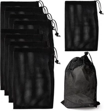 10Pcs Nylon Mesh Drawstring Bag,8 x 11.4 Inch Bags with... 