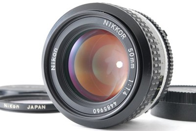 [N MINT] Nikon Ai-s NIKKOR 50mm F1.4 MF Lens w/ Caps & Filter from Japan #1025