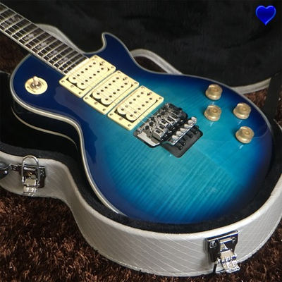 #ad 3H Pickups LP Ace Frehley Blue Frehley Flame Maple Top Electric Guitar $306.00