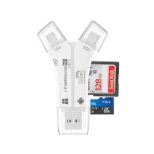 4-in-1 USB 3.0 SD/Micro SD Card Reader for iPhone, iPad, Android, Mac, Comput...