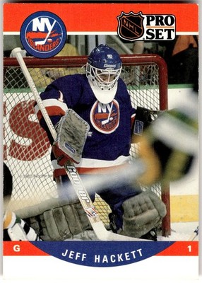 1990-91 Pro Set #624 Jeff Hackett New York Islanders Rookie NHL Hockey