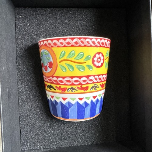 Dolce & Gabbana Porcelain Mug Glass Cup With Box Classic Print Collectible - Picture 2 of 11