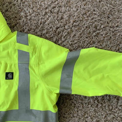 Carhartt Jacket High Visibility Large Class 3 Level 2 Used Nice 100499BLM - Picture 8 of 9