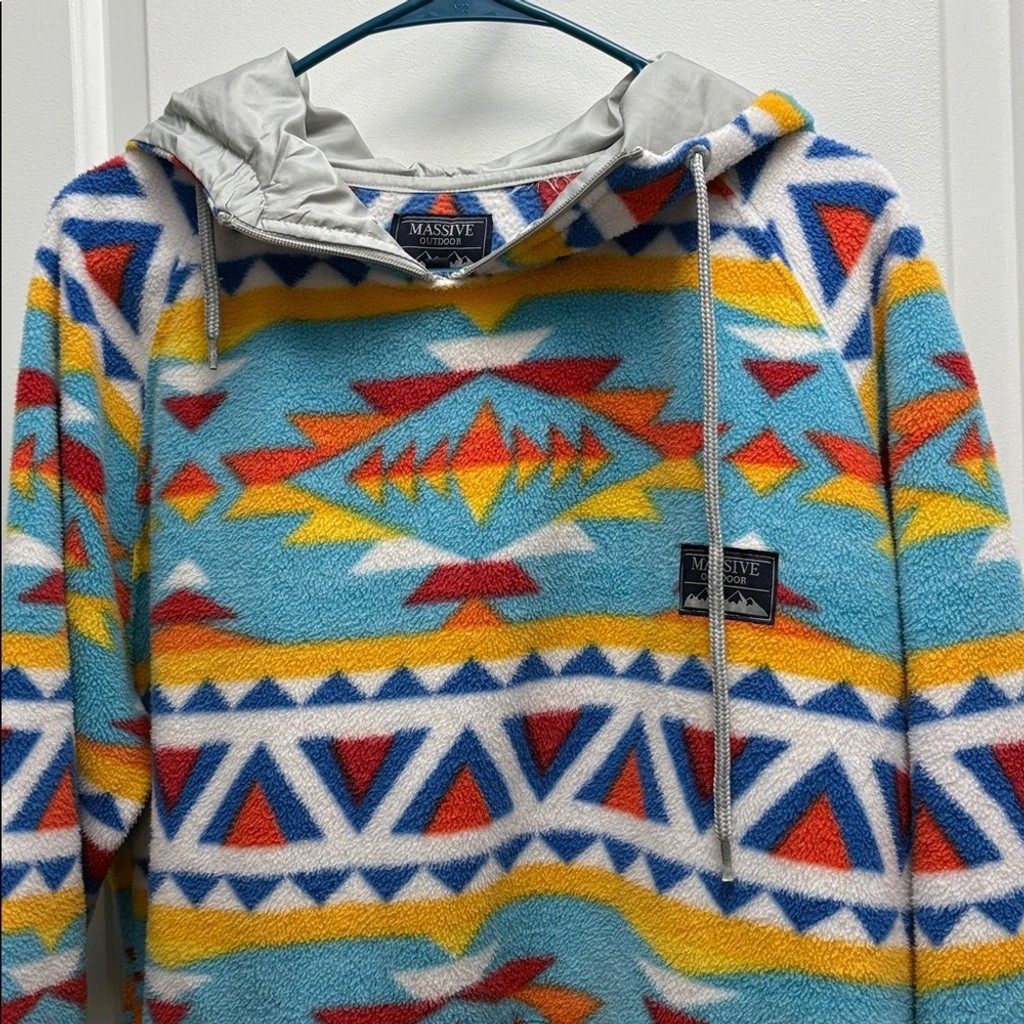 Massive Outdoor Men's Aztec Patterned Jacket Size… - image 2