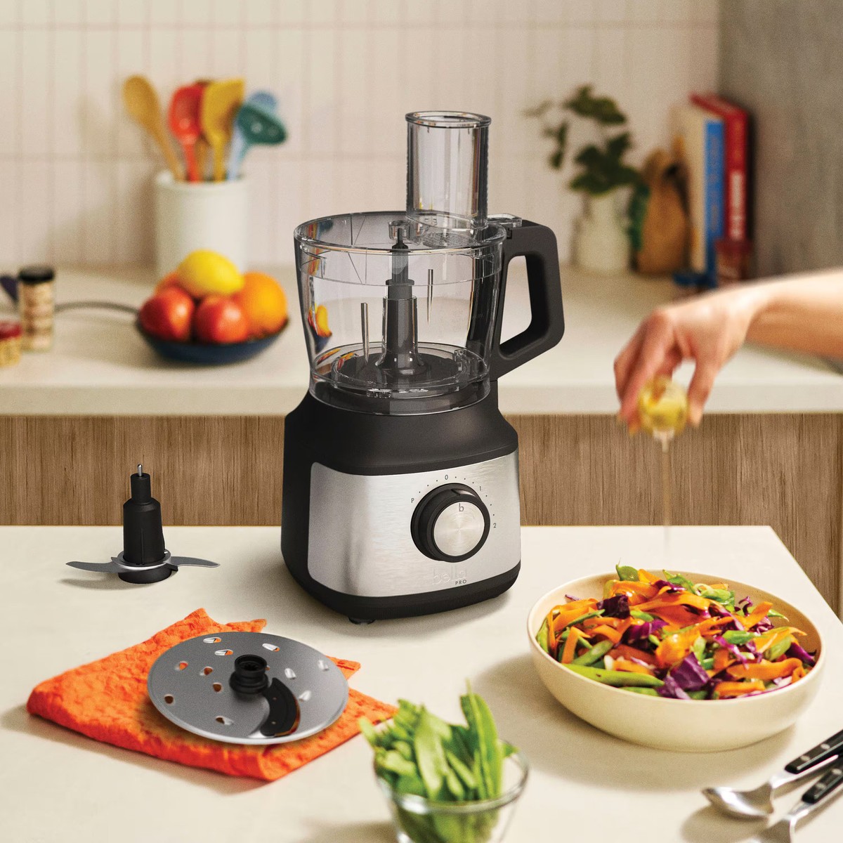 bella PRO 8-Cup Food Processor Stainless Steel