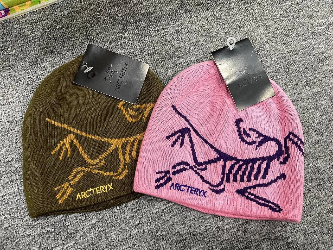 2026 NWT Arc’teryx Bird Head Toque Beanie Orca - Brown& Pink – Unisex Winter Hat
