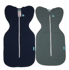 LOT OF 2 Love to Dream Swaddle Up Stretch Dark Green Blue Size NEWBORN 5-8.5 LBS