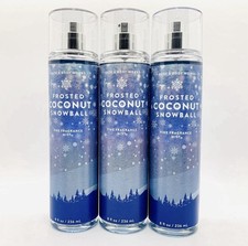 3-PACK BATH  BODY WORKS FROSTED COCONUT SNOWBALL FINE FRAGRANCE BODY MIST 8 OZ