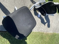 Two Piece Gaming Chair White and Black High Back