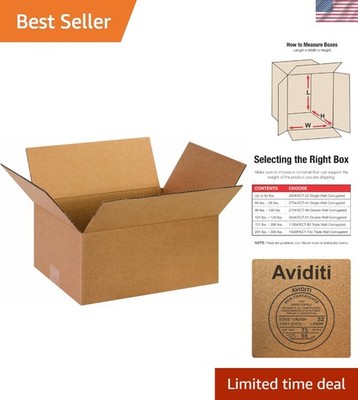 Heavy Duty Shipping Boxes - 25-Pack, 13''L x 10''W x 6''H, Eco-Friendly Packaging
