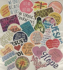 20pc Christian Bible Verse Waterproof Sticker Variety Pack Die Cut Vinyl Decals
