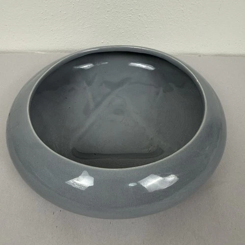 80's Haeger Gray Ceramic Succulent Bulb Flower Vase Planter 10” diameter