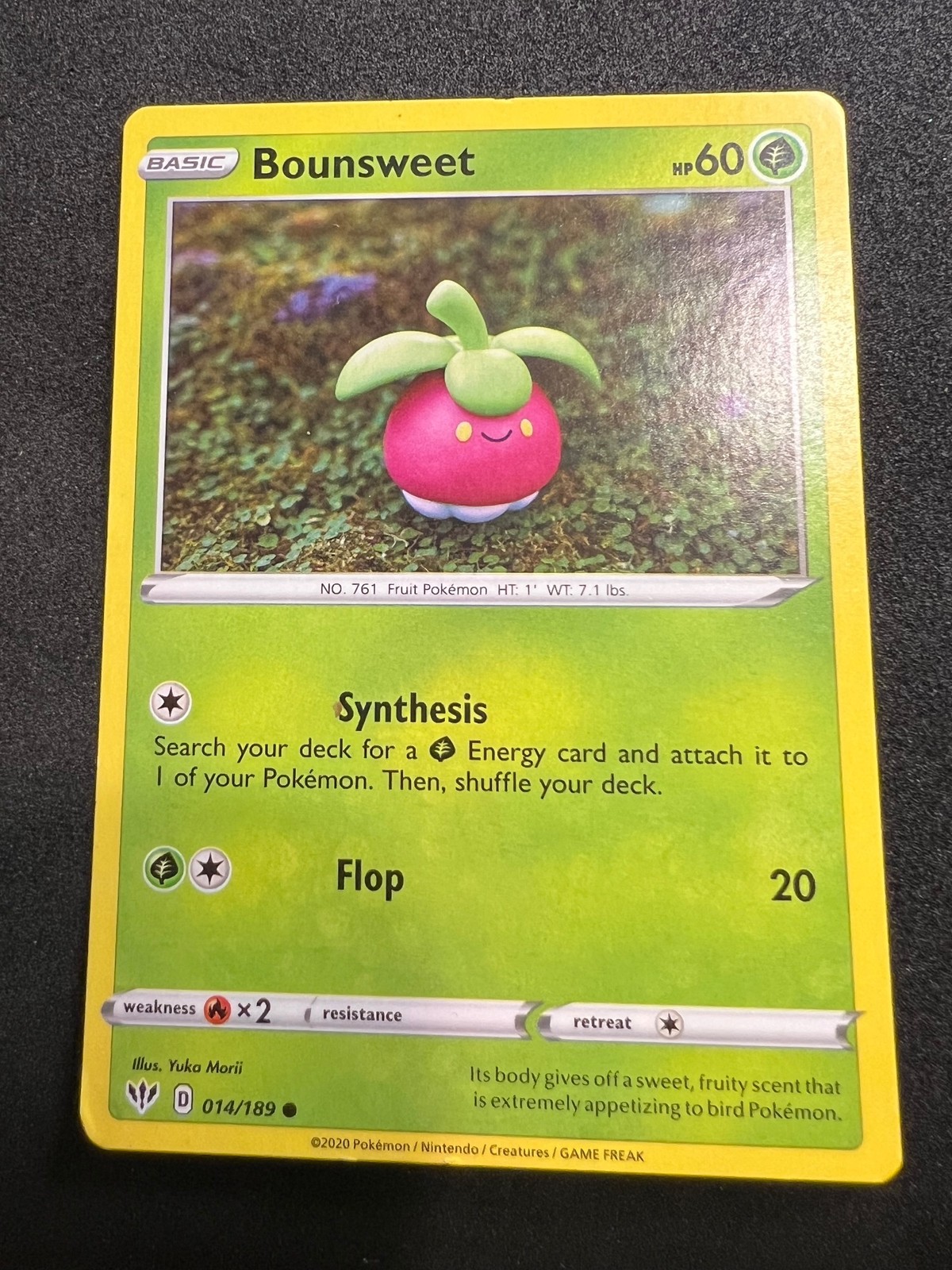 Bounsweet 14/189 Common Darkness Ablaze Pokemon 2020