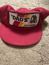 Vintage K Brand Dads Dog Food Red Patch Hat Rare Full SnapBack USA Made