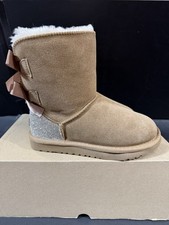 UGG Bailey Bow II Boots with Rhinestones Size 4 NWOB