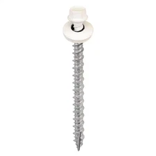 #9 X 2-1/2 Inch White Hex Metal to Wood Screws (Bag of 250)
