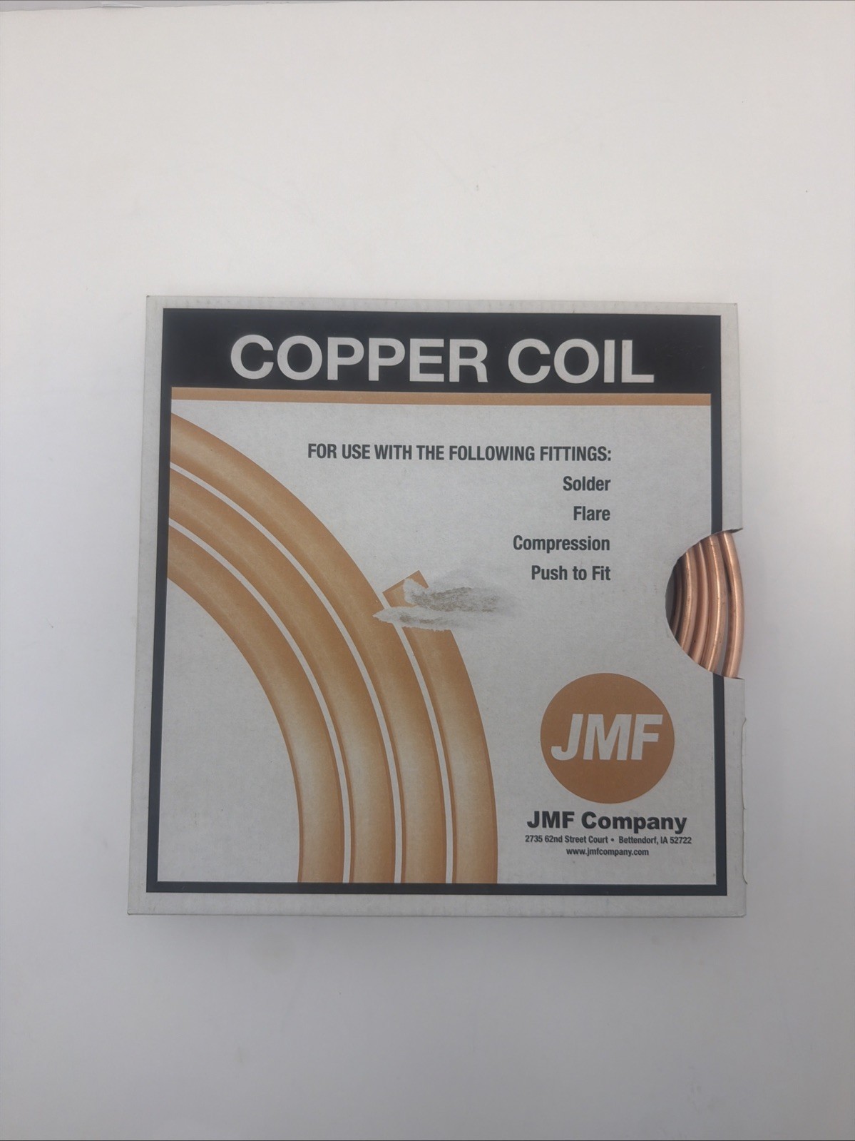 JMF Company 3/8 in. OD X 10 ft. L Copper Type Utility Coil Tubing