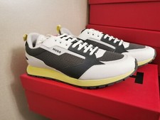 Image of Hugo Boss Mens Icelin medium grey Trainers Size 9 Brand new boxed rrp £199