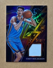 2022-23 Panini Select Chet Holmgren RC Purple Prizm #07/99 Jersey Number 1/1