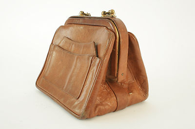 Sac à Main Vintage ROBERTA DI CAMERINO En Cuir Camel - Occasion Bon état D'usage - Modèle Fourre-tout