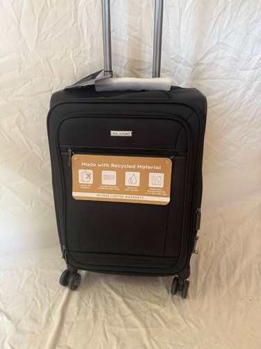 Ricardo Avalon Soft side 20" Carry-on Spinner Suitcase Black Luggage TSA Lock - 第 3/10 張圖片