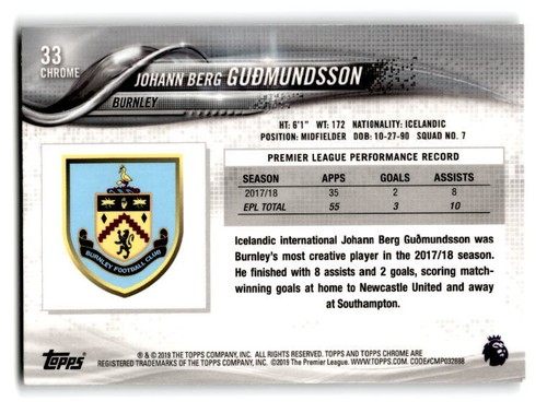 2018-19 Topps Chrome Premier League Soccer Base- Pick Your Card - Picture 65 of 195