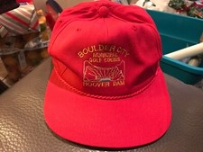 Vtg 1980s Boulder CiGolf Course Hoover Dam SNAPBACK TRUCKER HAT