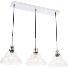 Pendant Lighting Kitchen Island Farmhouse Bubble Glass Shades Dining Room Light