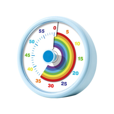 Visueller Timer 60 Minuten Countdown Timer Kinder Regenbogen Muster NEU