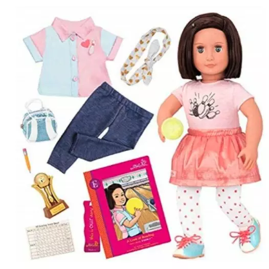 Our Generation Deluxe Bowling Doll with Book Everly Ages 3 2018
