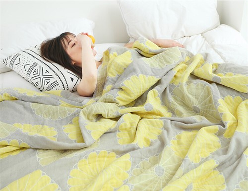 Blanket For Summer Gauze Of Four Layers Pure Cotton Thin Blankets Bed Cover New - Picture 10 of 18