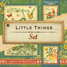 GRAPHIC 45 "LITTLE THINGS" 12X12 PAPER SET - 8 SHEETS ELVES  SCRAPJACK'S PLACE