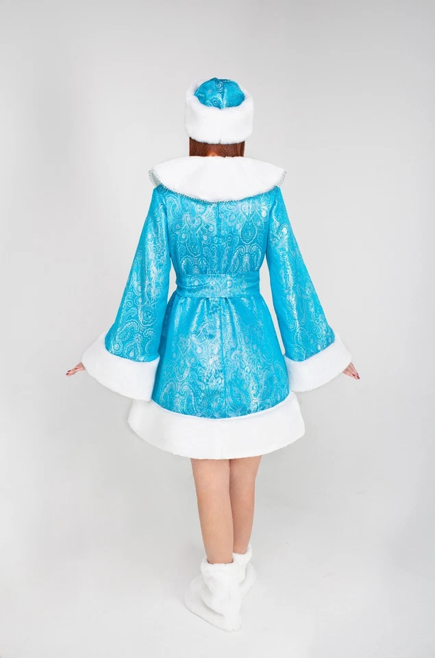 Disfraz Doncella Nieve Azul, Traje Navidad, Vestido Foto 2 de 2