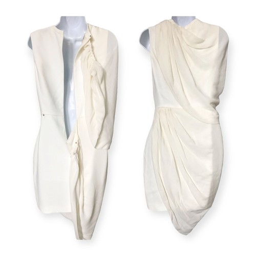 Giambattista Valli Ivory Mini Dress, draped cape, size XS - Picture 5 of 14
