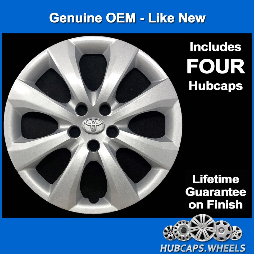 Hubcap Set for Toyota Corolla 2020-2025 - OEM Factory 16-inch Wheel Cover 61191 - Image 2 of 3