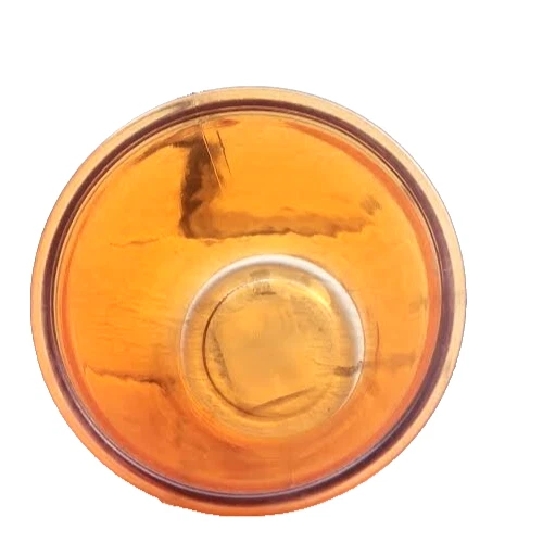 VASO IN VETRO TRASPARENTE ARANCIONE SOTTOVASO PER ORCHIDEE - Immagine 4 di 4